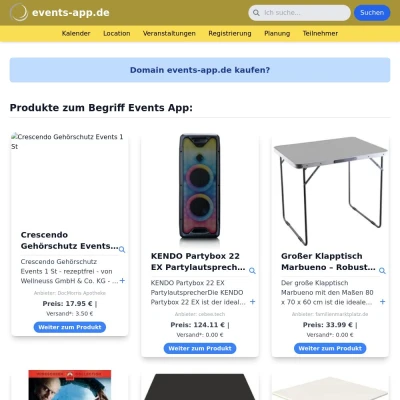 Screenshot events-app.de