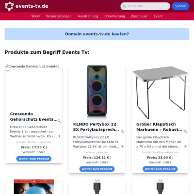 Screenshot events-tv.de