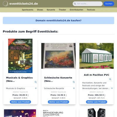 Screenshot eventtickets24.de