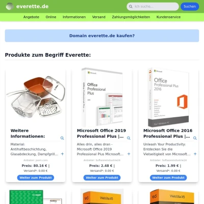 Screenshot everette.de