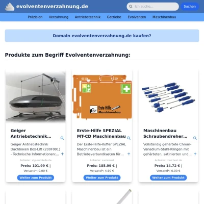 Screenshot evolventenverzahnung.de