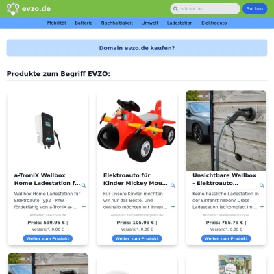 Screenshot evzo.de