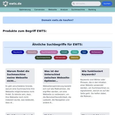 Screenshot ewts.de