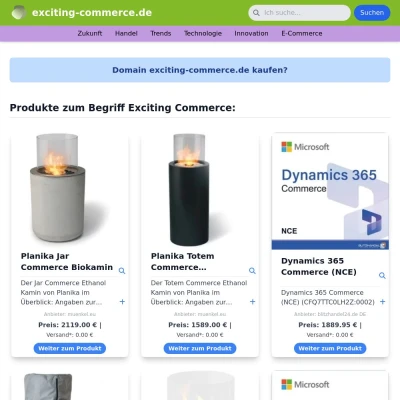 Screenshot exciting-commerce.de