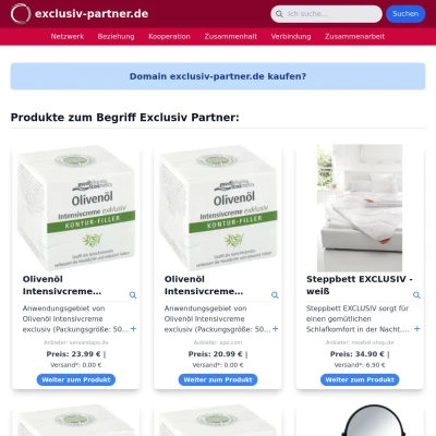 Screenshot exclusiv-partner.de