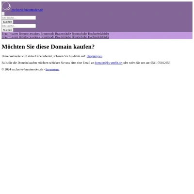 Screenshot exclusive-brautmoden.de