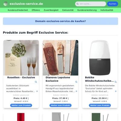 Screenshot exclusive-service.de