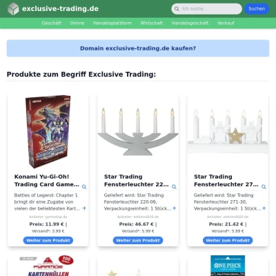 Screenshot exclusive-trading.de