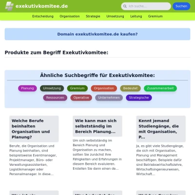 Screenshot exekutivkomitee.de