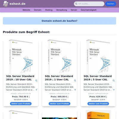 Screenshot exhost.de