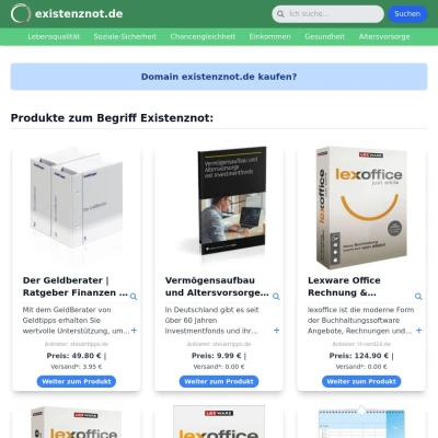 Screenshot existenznot.de