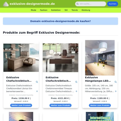 Screenshot exklusive-designermode.de