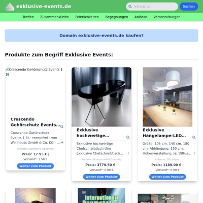 Screenshot exklusive-events.de