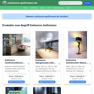 Screenshot exklusive-golfreisen.de