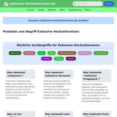 Screenshot exklusive-hochzeitsreisen.de