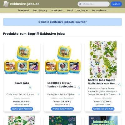 Screenshot exklusive-jobs.de