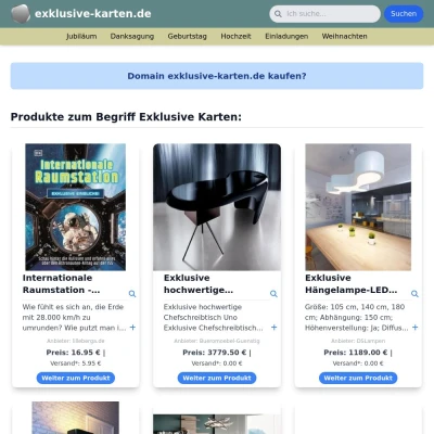 Screenshot exklusive-karten.de