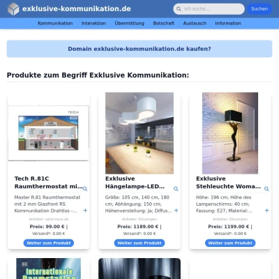 Screenshot exklusive-kommunikation.de