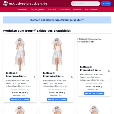 Screenshot exklusives-brautkleid.de