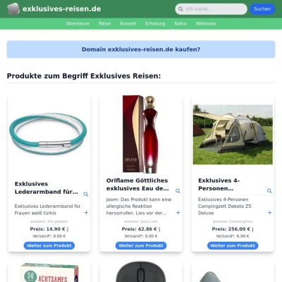 Screenshot exklusives-reisen.de