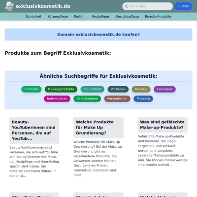 Screenshot exklusivkosmetik.de