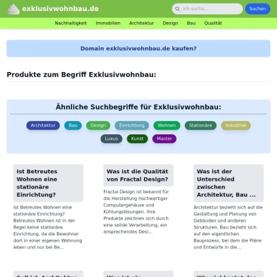 Screenshot exklusivwohnbau.de