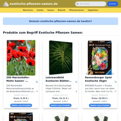 Screenshot exotische-pflanzen-samen.de