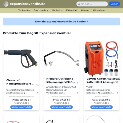 Screenshot expansionsventile.de