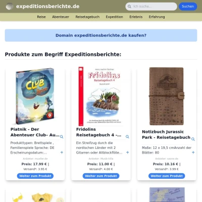 Screenshot expeditionsberichte.de