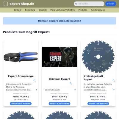 Screenshot expert-shop.de