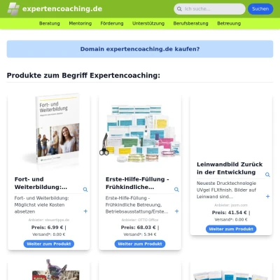 Screenshot expertencoaching.de