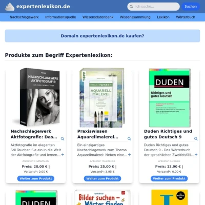 Screenshot expertenlexikon.de