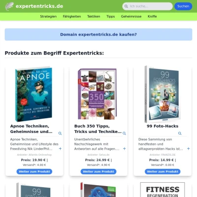 Screenshot expertentricks.de