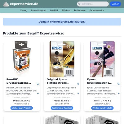 Screenshot expertservice.de