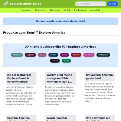 Screenshot explore-america.de