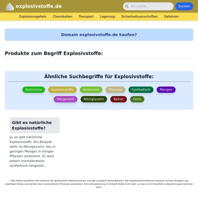 Screenshot explosivstoffe.de