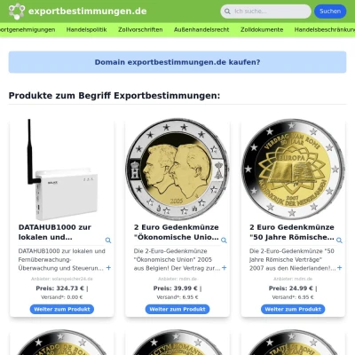 Screenshot exportbestimmungen.de