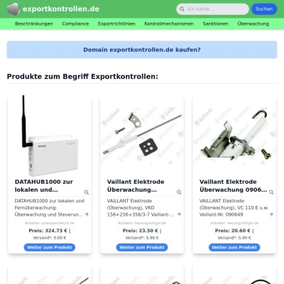 Screenshot exportkontrollen.de