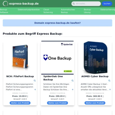 Screenshot express-backup.de