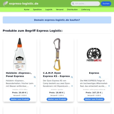 Screenshot express-logistic.de