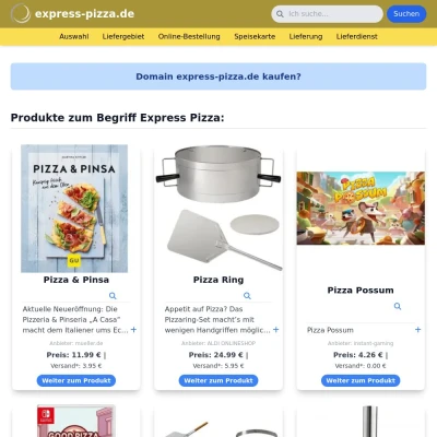 Screenshot express-pizza.de