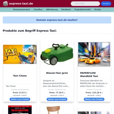 Screenshot express-taxi.de