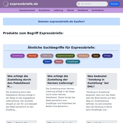 Screenshot expressbriefe.de