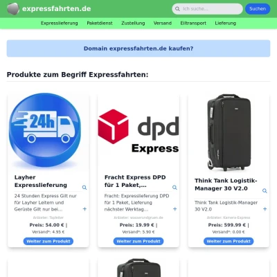 Screenshot expressfahrten.de