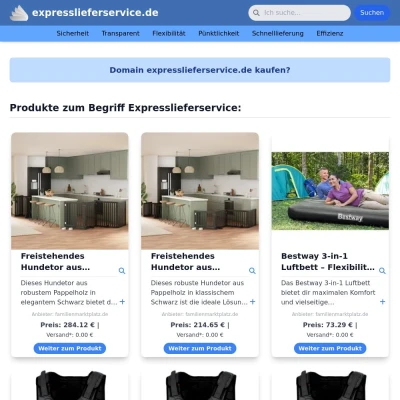 Screenshot expresslieferservice.de