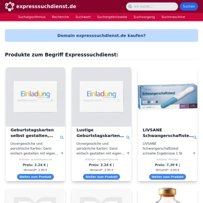 Screenshot expresssuchdienst.de