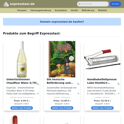 Screenshot expresstaxi.de
