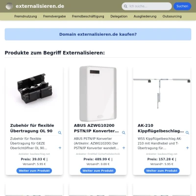 Screenshot externalisieren.de