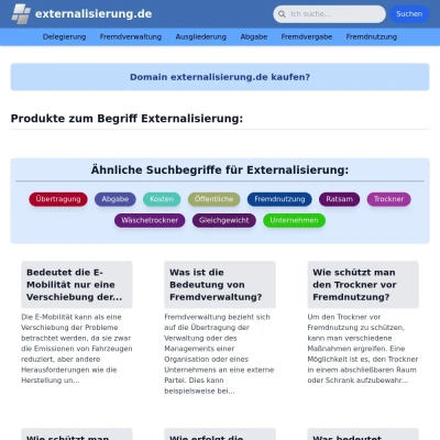 Screenshot externalisierung.de