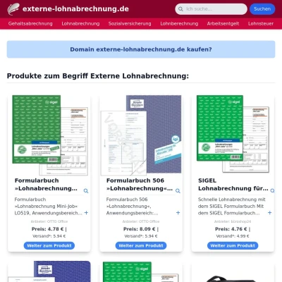Screenshot externe-lohnabrechnung.de